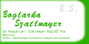 boglarka szatlmayer business card